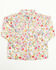 Image #1 - Cowgirl Hardware Toddler Girls' Floral Print Long Sleeve Rhinestone Snap Stretch Western Shirt, , hi-res