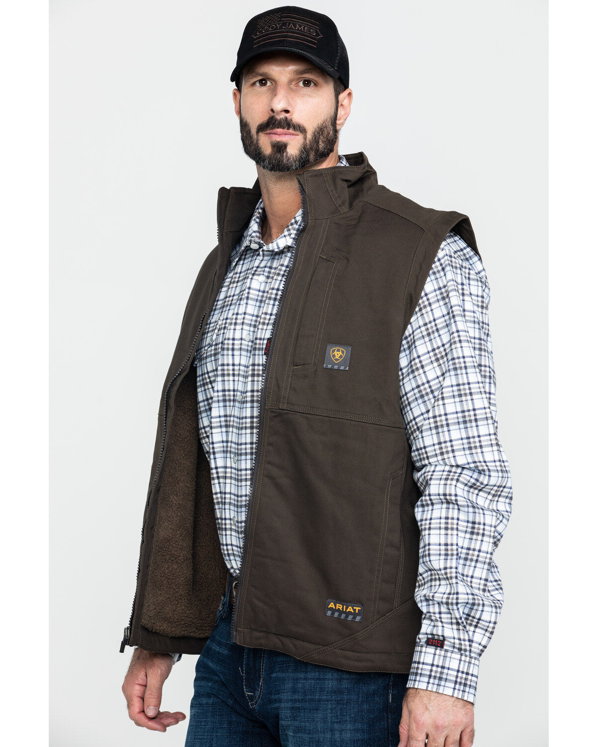 Image #3 - Ariat Men's Rebar Duracanvas Work Vest - Big & Tall, Loden, hi-res