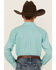 Image #4 - Cinch Boys' Geo Print Long Sleeve Button-Down Western Shirt , Light Blue, hi-res