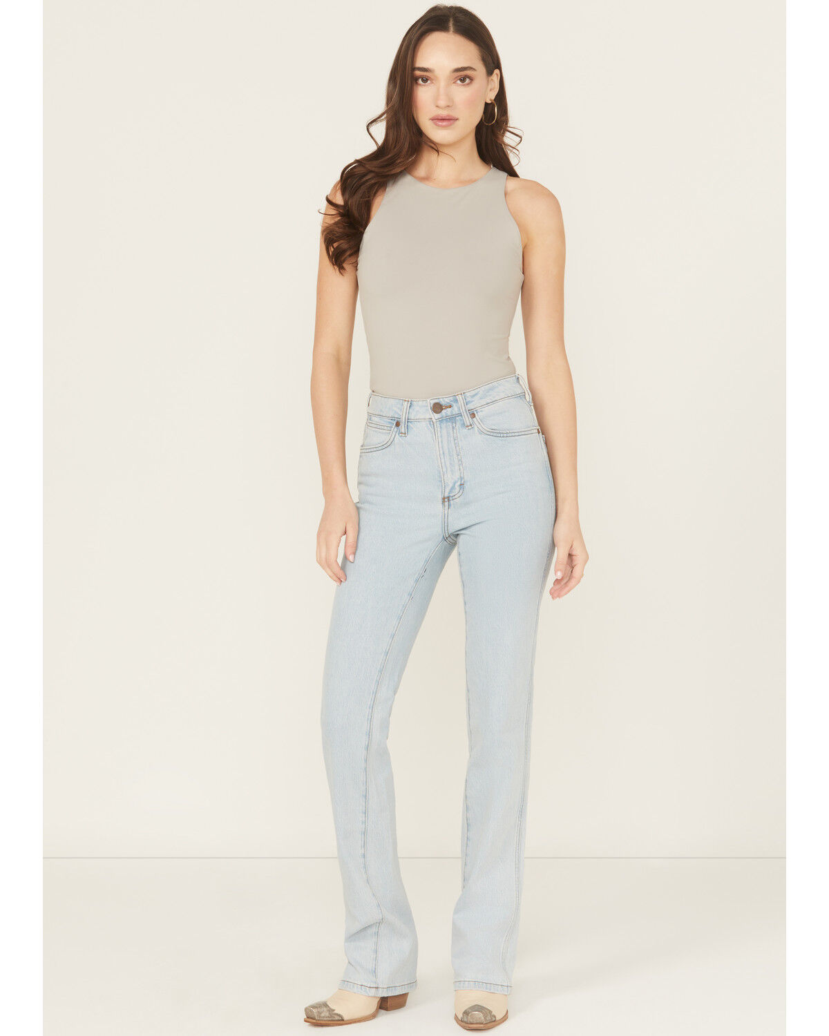 Wrangler Retro Women's Lila Light Wash High Rise Bootcut Stretch Denim Jeans, Light Wash, hi-res