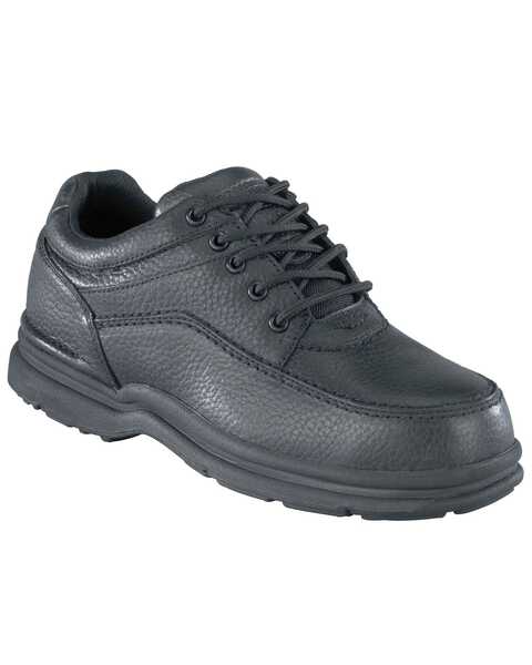 Image #1 - Rockport Works World Tour Casual Oxford Work Shoes - Steel Toe, Black, hi-res