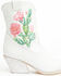 Image #2 - Golo Women's Jesse Cactus Western Booties - Snip Toe, White, hi-res
