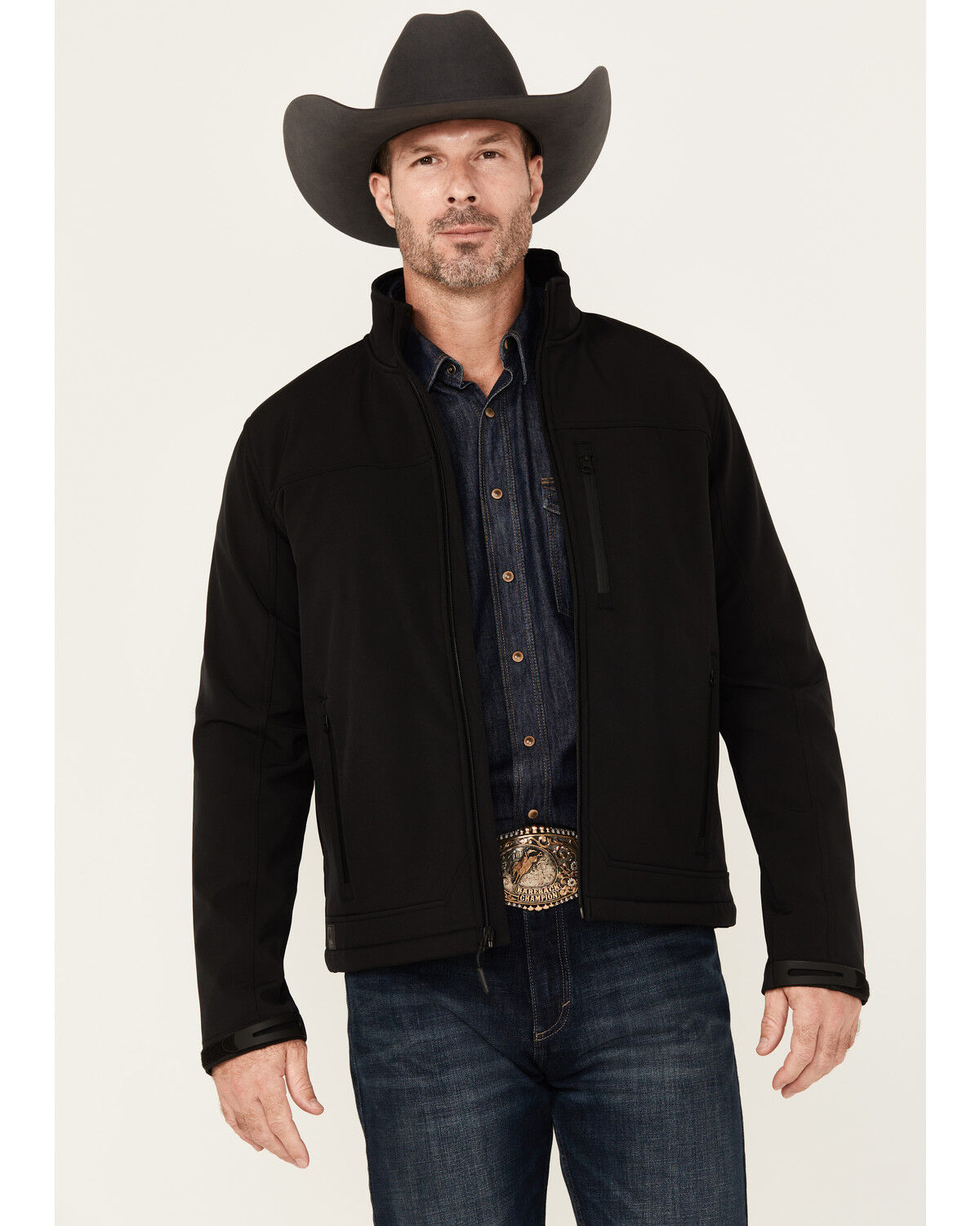 Image #1 - Cody James Men's Sharpshooter Concealed Carry Softshell Jacket - Tall, Black, hi-res