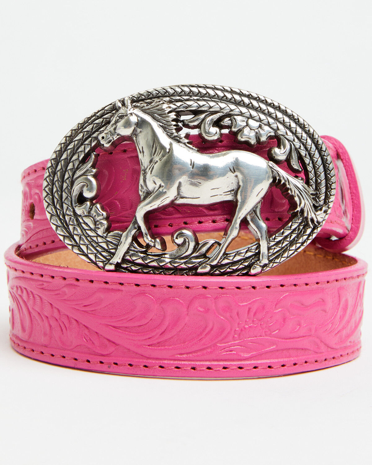 Image #1 - Justin Girls' Pink Lil Beauty Belt, Pink, hi-res