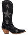 Image #2 - Dingo Women's Lucky Stars Embellished Suede Tall Western Boots - Round Toe, Black, hi-res