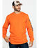 Image #1 - Hawx Men's Logo Long Sleeve Work T-Shirt - Big, Orange, hi-res
