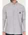 Image #3 - Hawx Men's Chambray Sun Protection Solid Long Sleeve Button-Down Western Shirt - Tall, Grey, hi-res