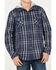 Image #3 - Ariat Boys' Hanley Hooded Shirt Jacket, Indigo, hi-res