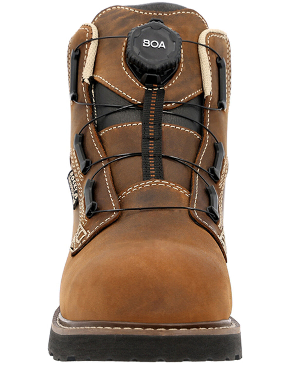 Image #4 - Rocky Men's 6" Grindstone XTR BOA&reg; Work Boots - Soft Toe, Russett, hi-res