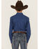 Image #4 - Cinch Boys' Geo Print Long Sleeve Button-Down Western Shirt , Royal Blue, hi-res