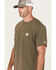 Image #2 - Carhartt Men's Force Relaxed Fit Midweight Short Sleeve Pocket T-Shirt, Green, hi-res