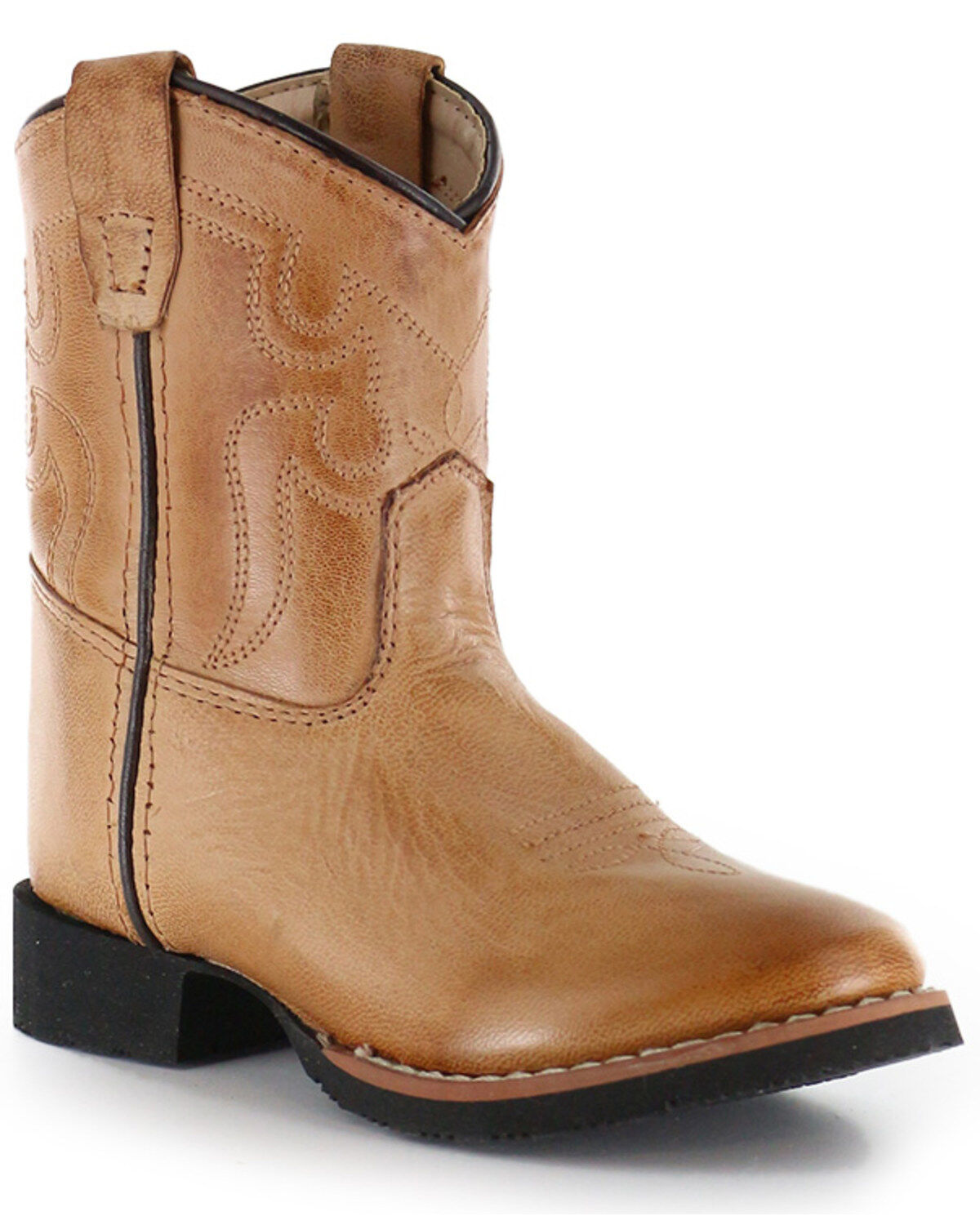 Cody James&reg; Toddler's Showdown Round Toe Western Boots, Tan, hi-res
