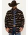 Image #1 - Rock & Denim Men's Southwestern Print Jacquard Shacket, Brown, hi-res