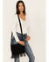 Image #1 - Idyllwind Women's Darlington Court Suede Crossbody Bag, Black, hi-res