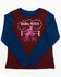 Image #1 - Shyanne Toddler Girls' Rebel Rider Long Sleeve Graphic Tee - Toddler, Burgundy, hi-res