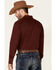 Image #4 - Gibson Men's Basic Solid Long Sleeve Pearl Snap Western Shirt, Burgundy, hi-res