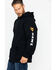 Image #4 - Hawx Men's Logo Sleeve Hooded Work Sweatshirt, Black, hi-res