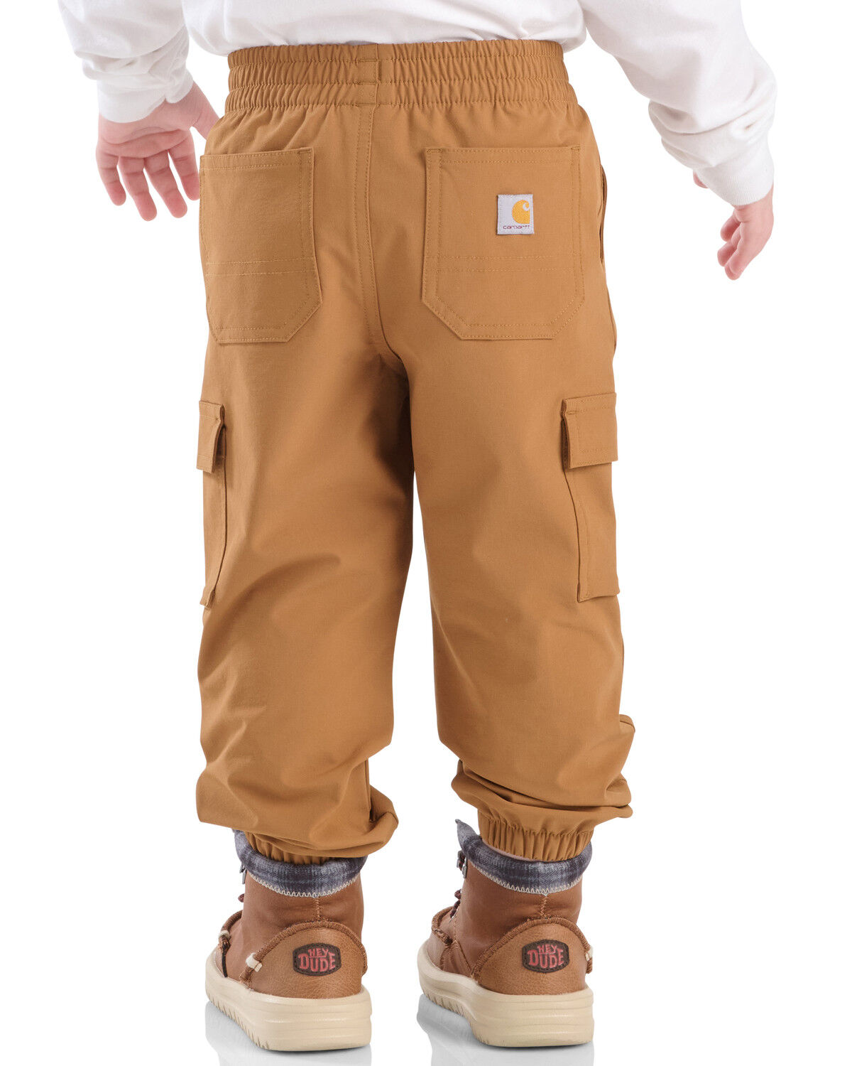 Image #3 - Carhartt Toddler Boys' Rugged Flex&reg; Cargo Joggers, Brown, hi-res