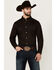 Image #1 - Cody James Men's Basic Solid Long Sleeve Button-Down Stretch Western Shirt - Tall, Brown, hi-res