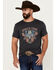 Image #1 - Panhandle Men's Dale Brisby Rodeo Time Short Sleeve T-Shirt, Charcoal, hi-res