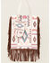 Image #2 - Rock & Roll Denim Geo Print Fringe Bag , Multi, hi-res