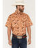 Image #1 - Ely Walker Men's Desert Camo Print Short Sleeve Pearl Snap Western Shirt, Tan, hi-res