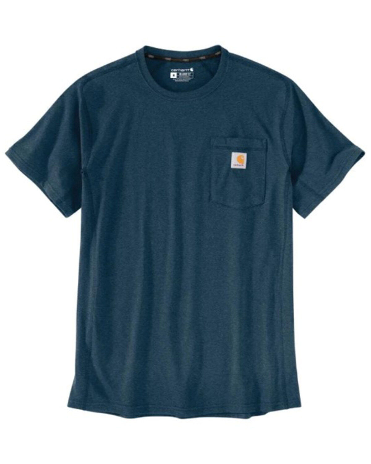 Image #1 - Carhartt Men's Delmont Force&reg; Short Sleeve T-Shirt - Tall, Teal, hi-res
