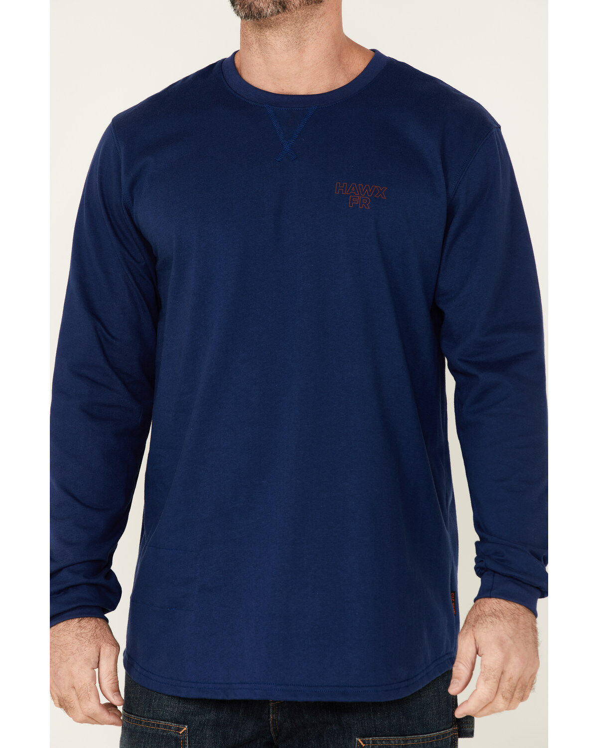 Image #3 - Hawx Men's FR Graphic Long Sleeve Work T-Shirt, Blue, hi-res
