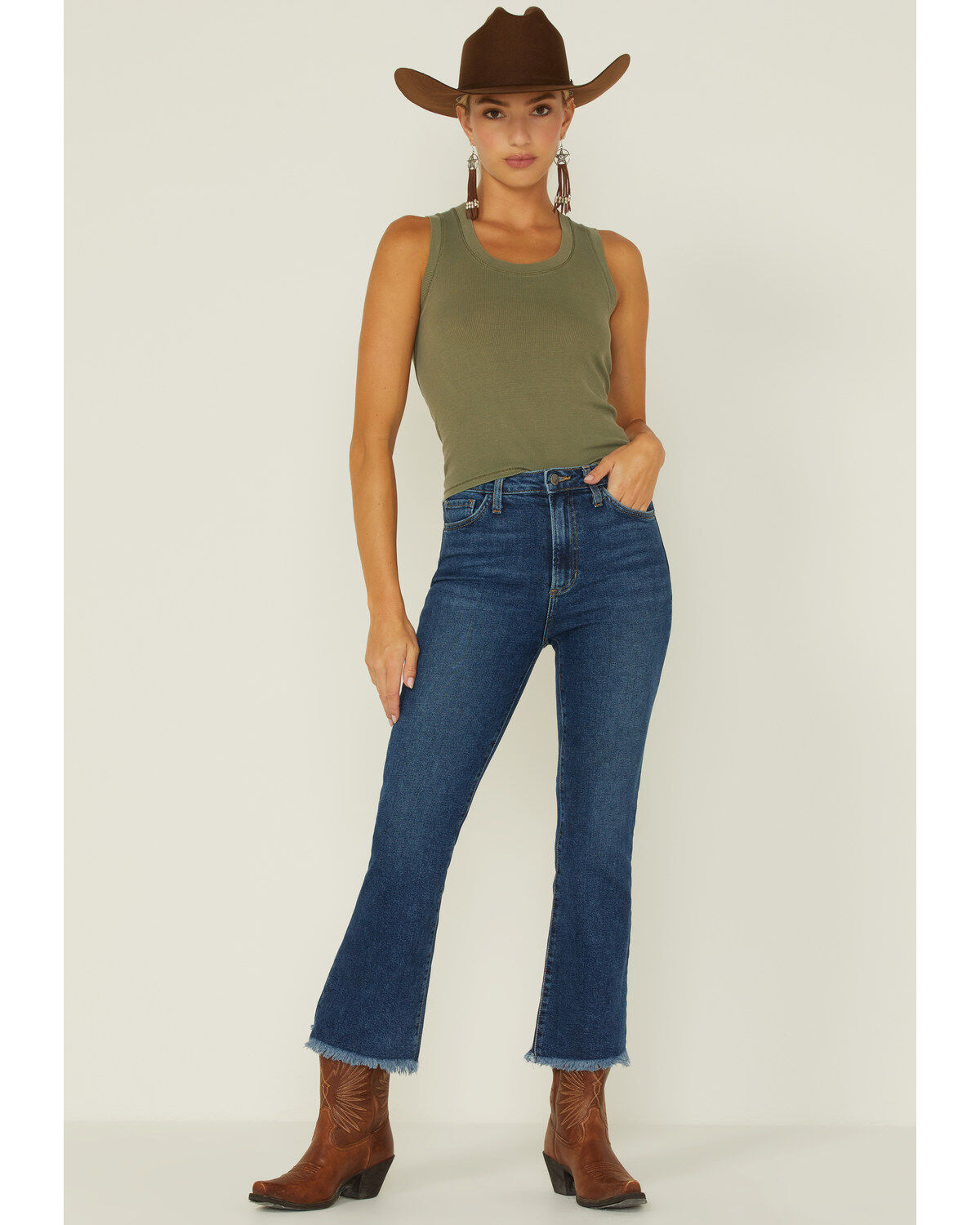 Image #1 - Just Black Denim Women's Denim Dark Wash Kick Flare Jeans, Dark Wash, hi-res