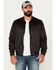 Image #1 - Moonshine Spirit&reg; Men's Faux Suede Bomber Jacket, Charcoal, hi-res
