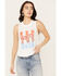 Image #1 - White Crow Women's Red, White and Beer Graphic Tank, , hi-res