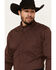 Image #2 - Cody James Men's Big Deal Geo Print Long Sleeve Button-Down Stretch Western Shirt, Burgundy, hi-res