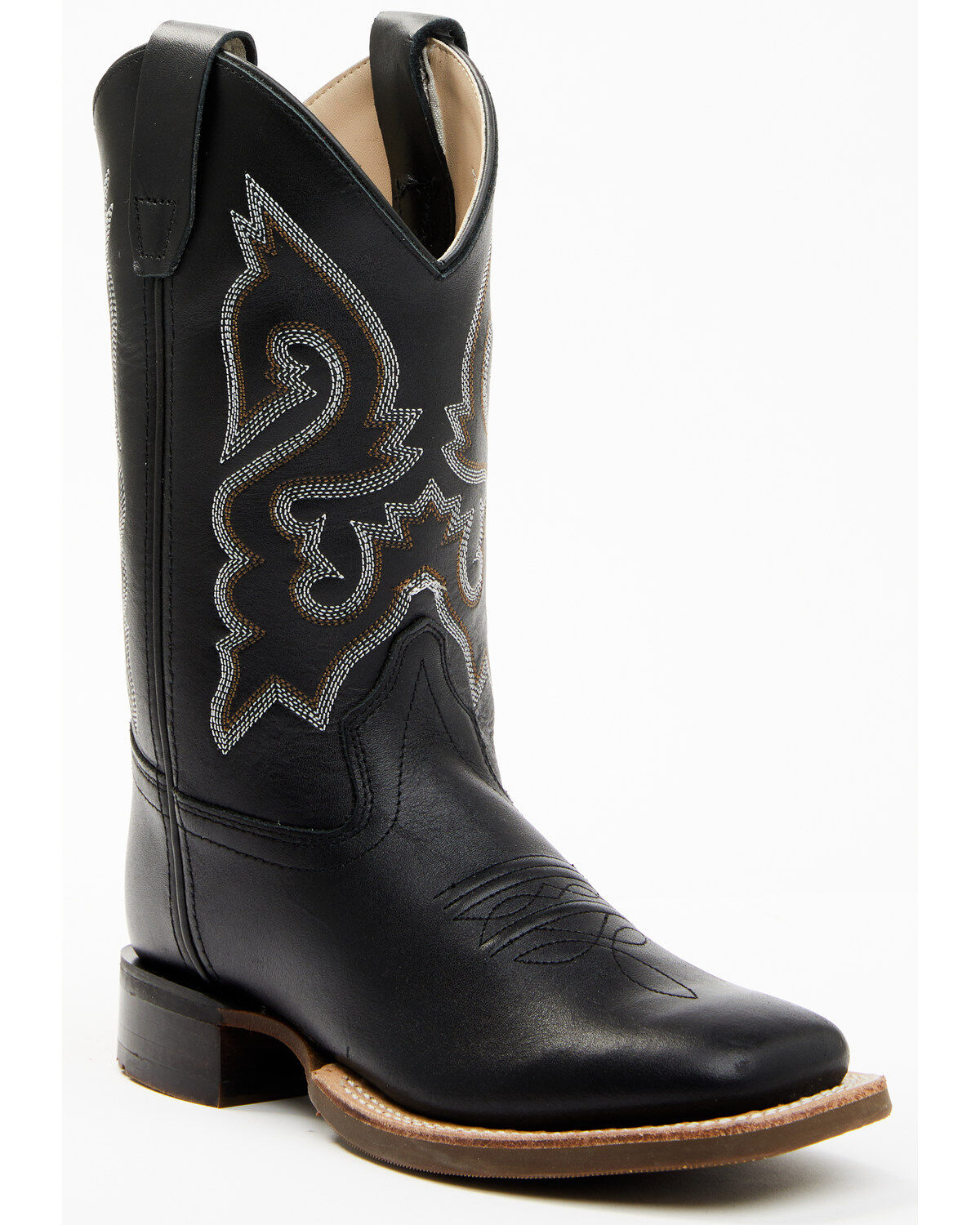 Cody James Boys' Little Westley Western Boots - Broad Square Toe, Black, hi-res