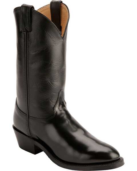 Image #1 - Justin Uniform Western Boots - Round Toe, Black, hi-res