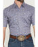 Image #3 - Ely Walker Men's Wallpaper Floral Short Sleeve Pearl Snap Western Shirt, Blue, hi-res