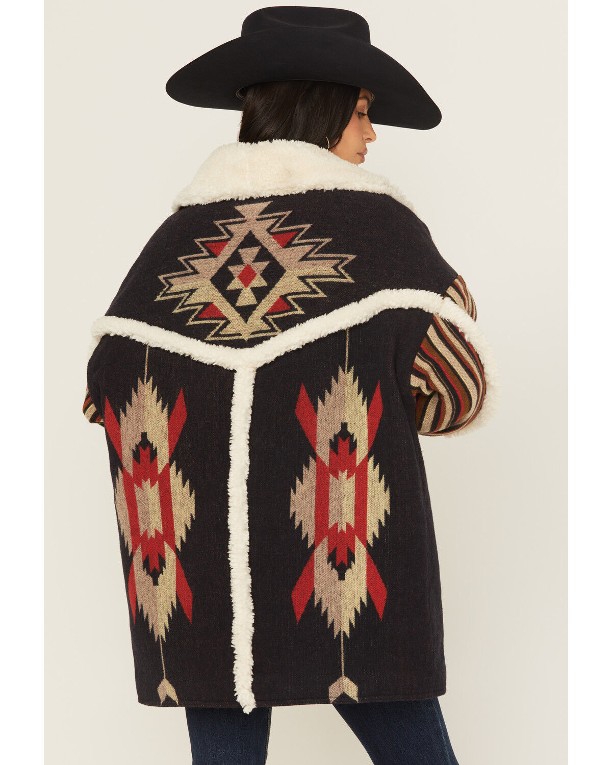 Image #4 - Wrangler X Lainey Wilson Women's Southwest Coat, Black, hi-res