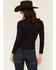 Image #4 - Idyllwind Women's Norwood Solid Long Sleeve Snap Thermal Shirt, Black, hi-res