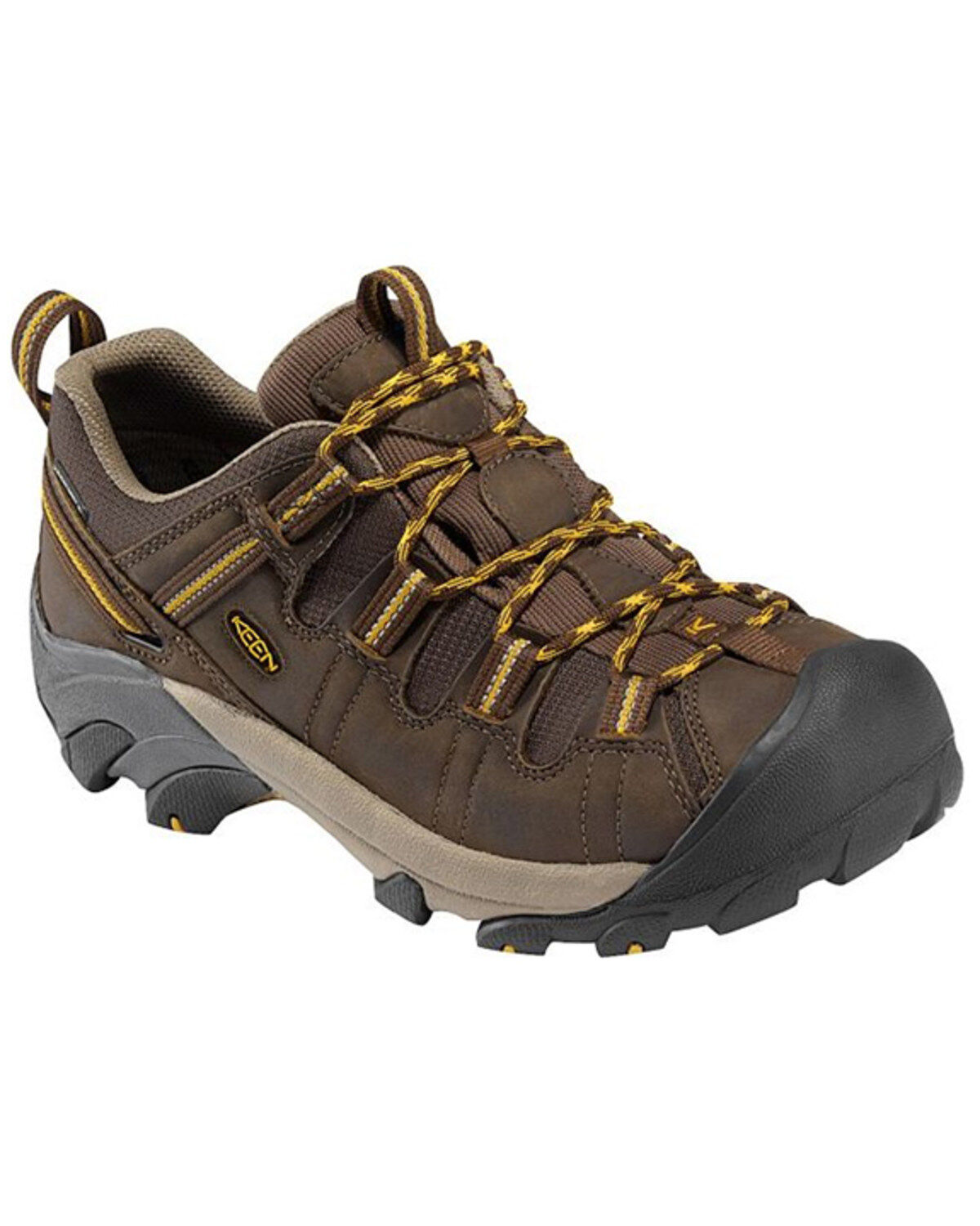Keen Men's Cascade Targhee II Waterproof Lace-Up Wide Hiking Boots - Soft Toe, Brown, hi-res