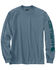 Image #2 - Carhartt Men's Loose Fit Heavyweight Long Sleeve Graphic T-Shirt, Light Blue, hi-res