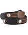 Image #2 - Cody James Men's Ribbon Inlay Leather Belt  , Black, hi-res