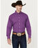 Image #1 - Resistol Men's Kendall Solid Long Sleeve Button Down Western Shirt, Purple, hi-res