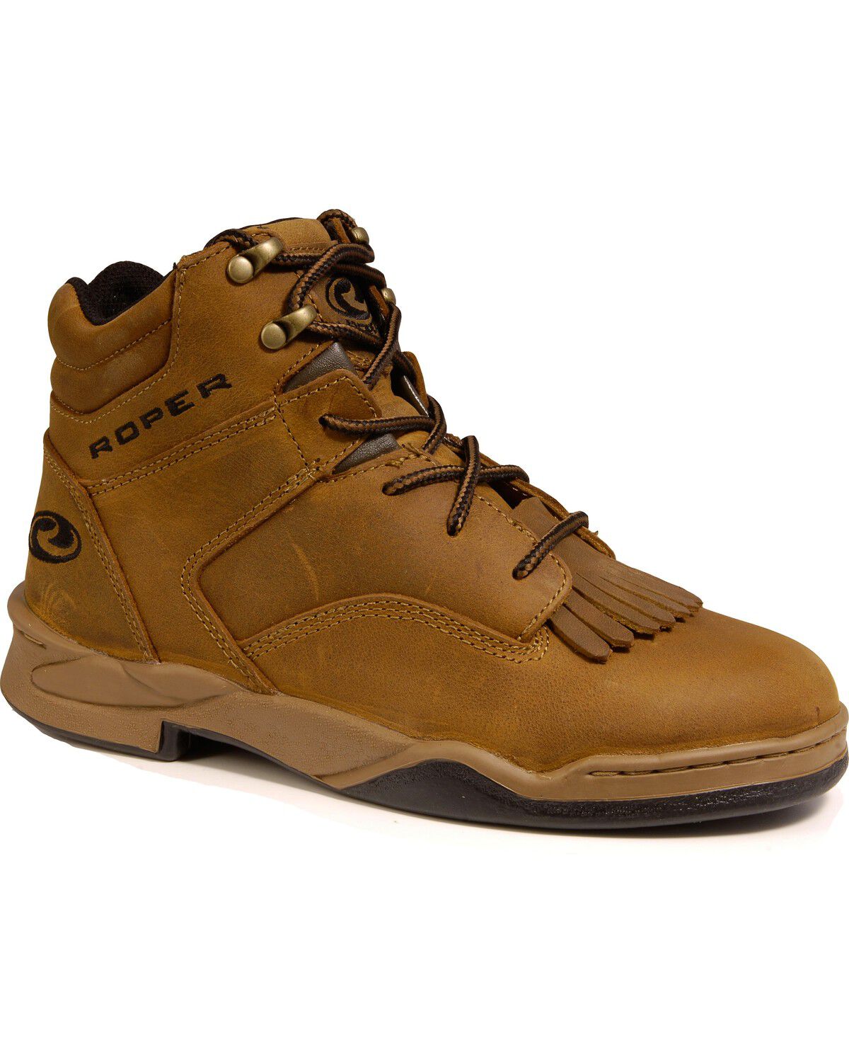 Roper Men's Classic Horseshoe Riding Boots, Brown, hi-res