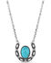 Image #1 - Montana Silversmiths Women's Within Luck Turquoise Horseshoe Necklace, Silver, hi-res