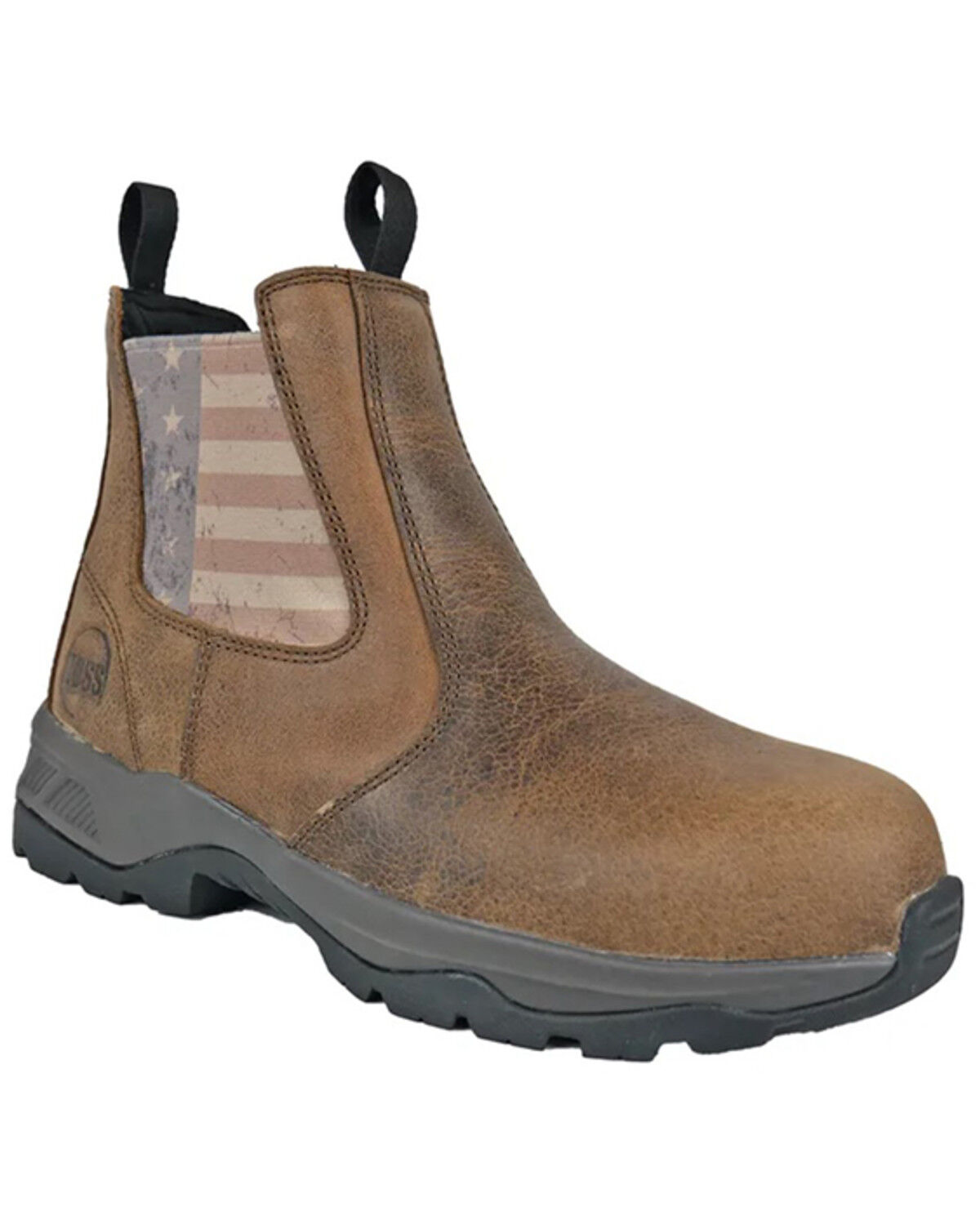Image #1 - Hoss Men's Old Glory Chelsea Boots - Composite Toe, Brown, hi-res