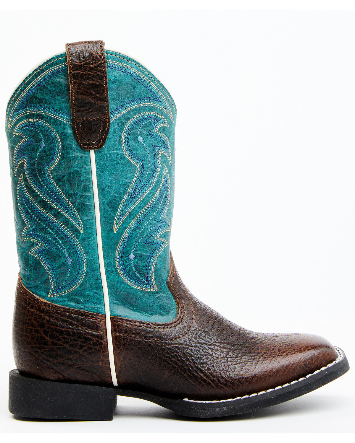Image #2 - RANK 45&reg; Boys' Connor Western Boots - Broad Square Toe, Blue, hi-res