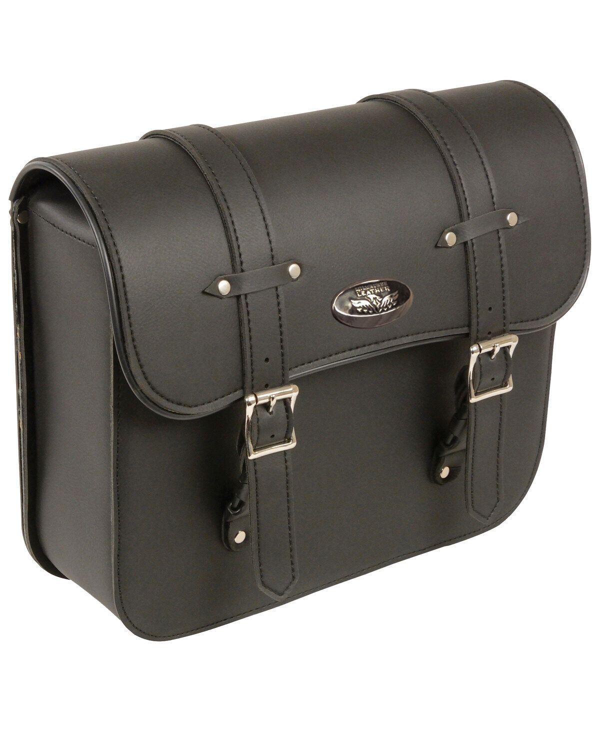 Milwaukee Leather Medium PVC Straight Cut Swing Arm Bag, Black, hi-res