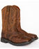 Image #1 - Cody James&reg; Men's Broad Square Toe Western Work Boots, Brown, hi-res