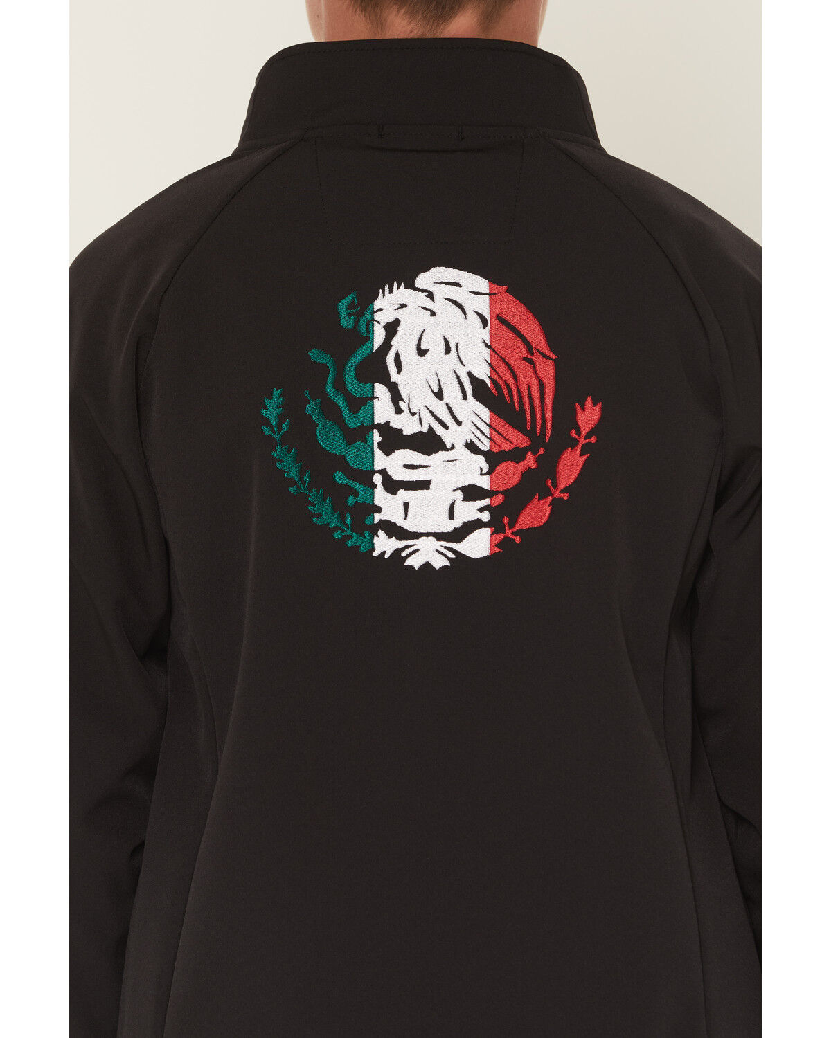 Image #4 - RANK 45&reg; Boys' Mexico Flag Seal Softshell Jacket, Black, hi-res