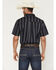 Image #4 - Cody James Men's Colorado Ridge Striped Short Sleeve Button-Down Stretch Western Shirt, Dark Blue, hi-res