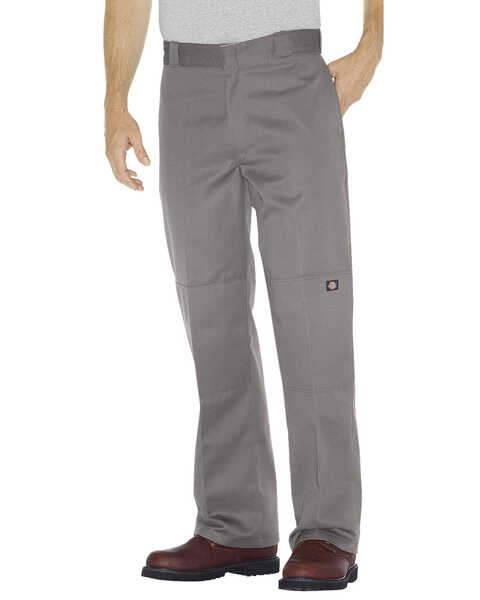 Image #2 - Dickies Men's Loose Fit Double Knee Work Pants, Silver, hi-res